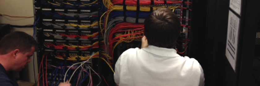 Server Room Rewiring Not-so-selfie